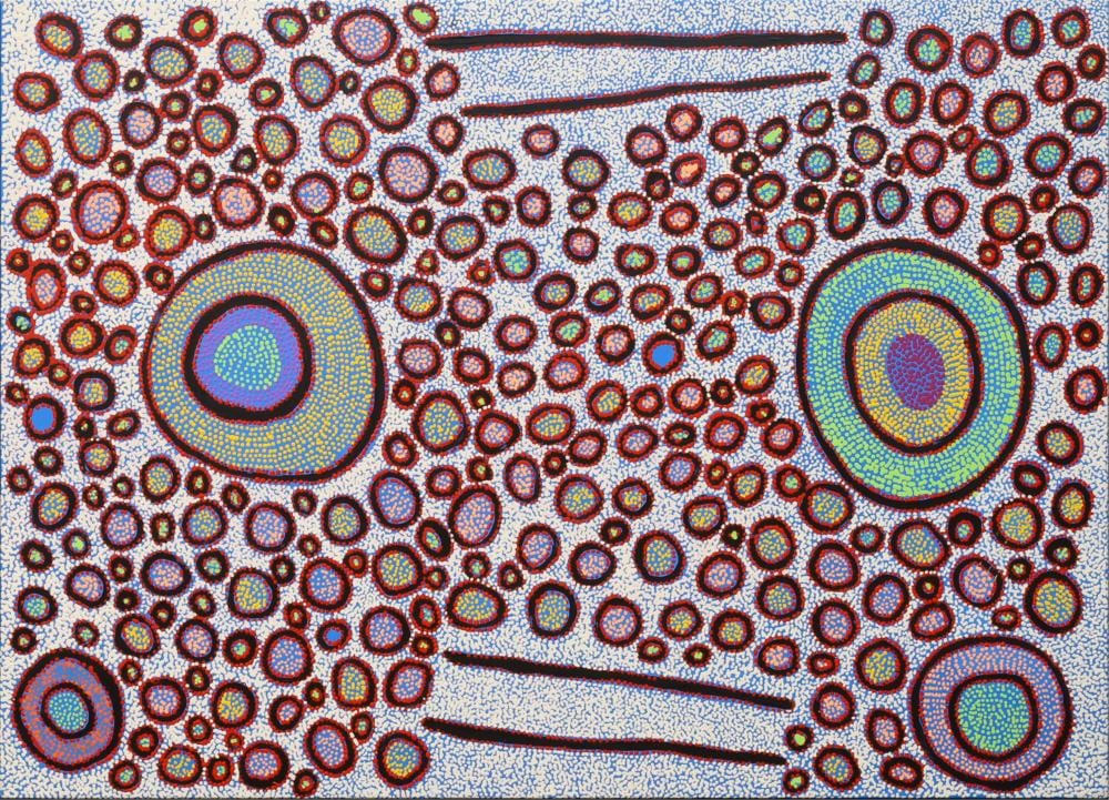 Joylene Reid Napangardi comparable auction result: joylene reid napangardi women s business acrylic on linen 101cm x 140cm