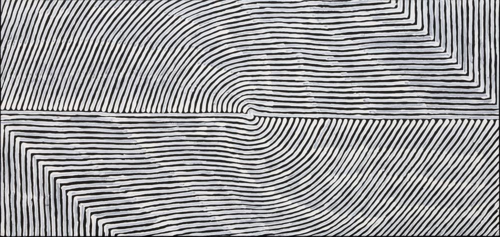 Eliza Jane Jugadai comparable auction result: eliza jane jugadai women s ceremony acrylic on canvas 48cm x 100cm