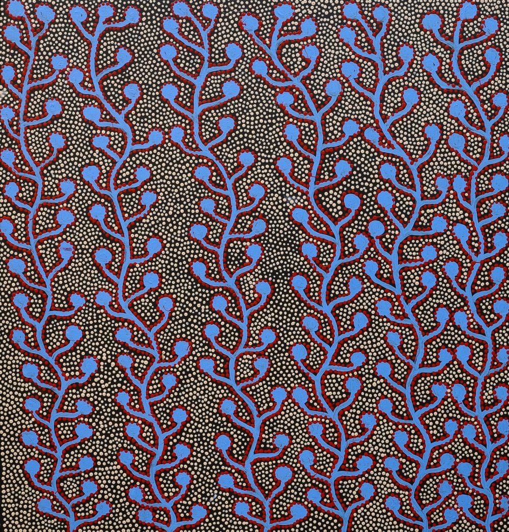 Mavis Jugadai comparable auction result: mavis jugadai napaltjarri spirit trees acrylic on linen 81cm x 77cm