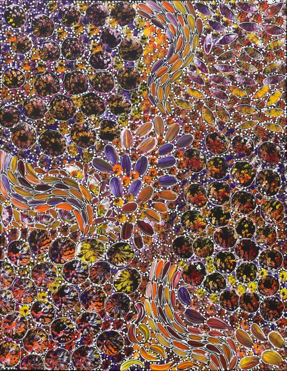 Rachael Nambula comparable auction result: rachael nambula bush yam dreaming acrylic on canvas 70cm x 90cm
