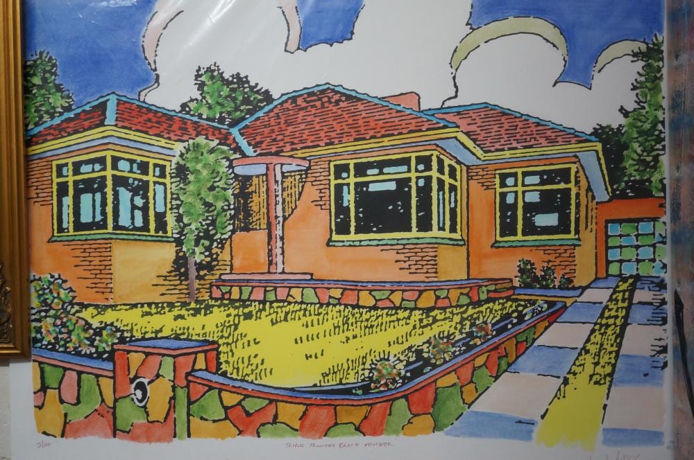 Howard Arkley comparable auction result: howard arkley ltd edition giclee print unframed 5 50 triple fronted brick veneer signed lower right 91 x 115 cm