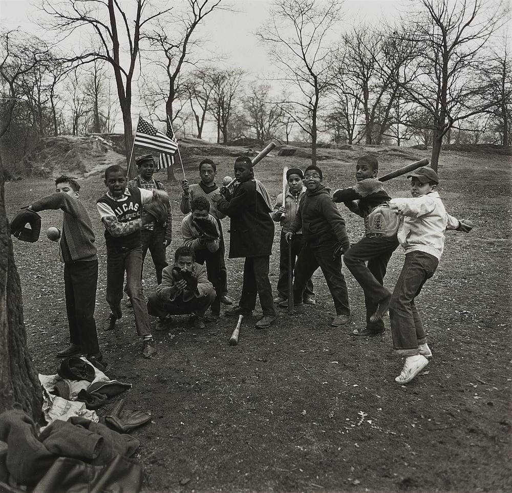 Diane Arbus comparable auction result: diane arbus baseball game in central park new york city 1962