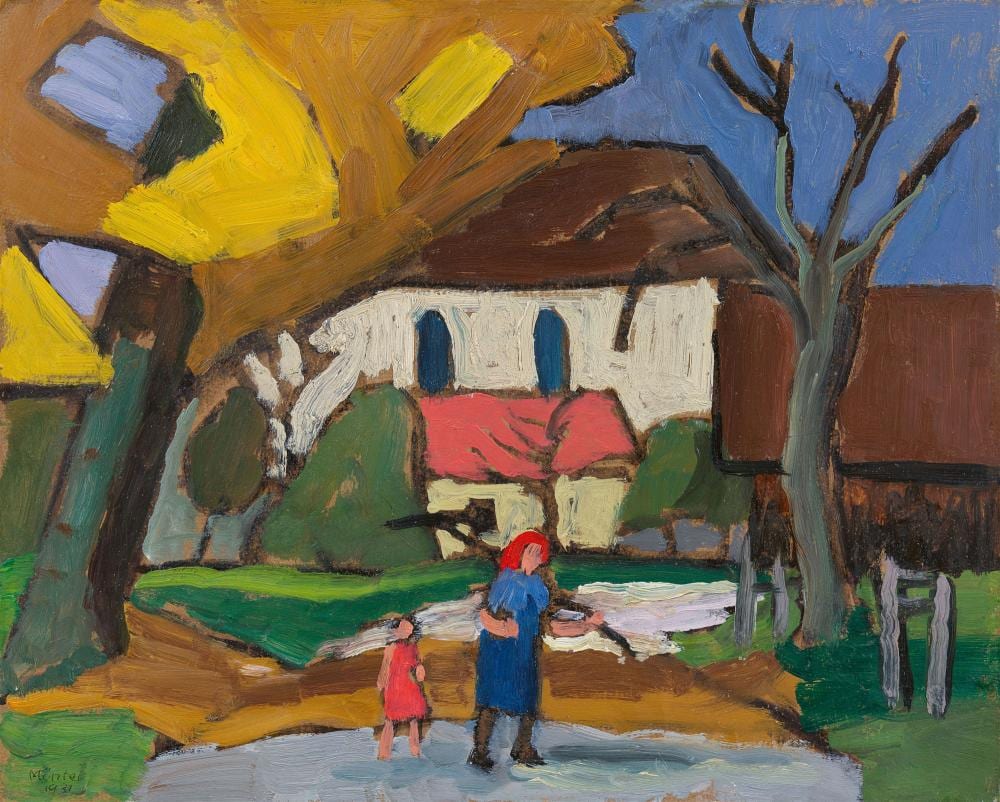 Gabriele Münter comparable auction result: gabriele m nter vor der kirche 1931