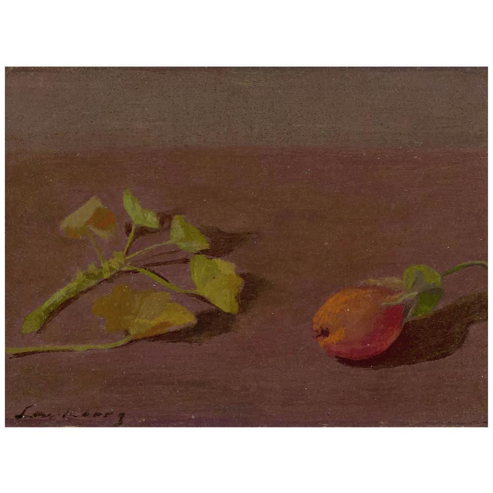 helen lundeberg 1908 1999 fruit and leaves 5 1 2 x 8 in 14 x 20 5 cm painted in 1951 · Bonhams · 2026-05-21 Helen Lundeberg comparable auction result: helen lundeberg 1908 1999 fruit and leaves 5 1 2 x 8 in 14 x 20 5 cm painted in 1951