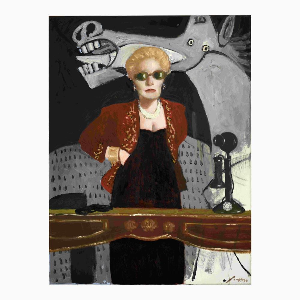 Julio Larraz comparable auction result: julio larraz b 1944 le corsaire 40 1 4 x 30 in 102 x 76 2 cm painted in 2022
