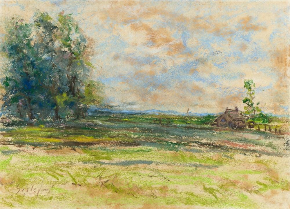 Alfred Sisley comparable auction result: alfred sisley landschaft mit bauernhaus