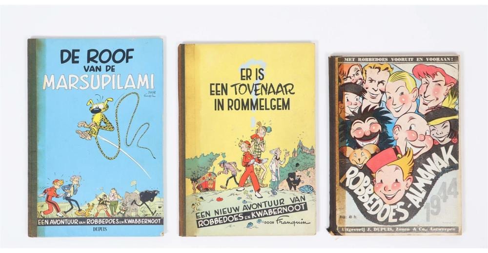 franquin a robbedoes en kwabbernoot two early first editions · Zwiggelaar Auctions · 2026-06-16 Jules Joseph Etienne Colmia comparable auction result: franquin a robbedoes en kwabbernoot two early first editions