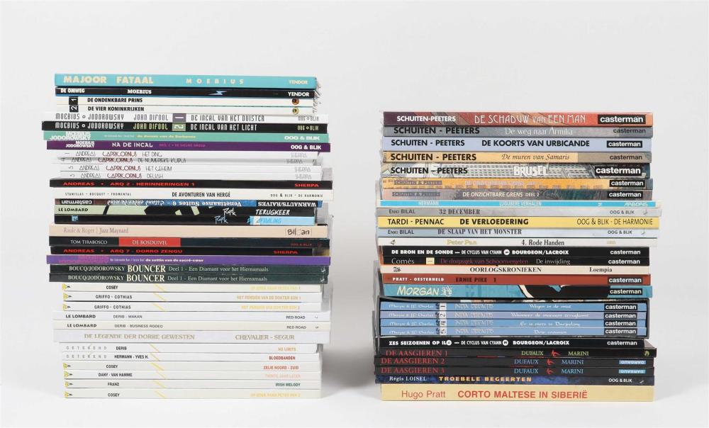 Jean (1938) Giraud comparable auction result: moebius bilal pratt andreas et al lot of 60 hardcover volumes