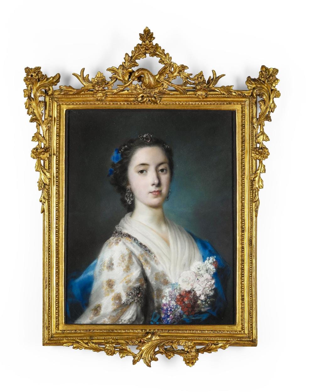 Rosalba Carriera comparable auction result: rosalba carriera 1673 venezia 1757 venezia ritratto di dama con fiori