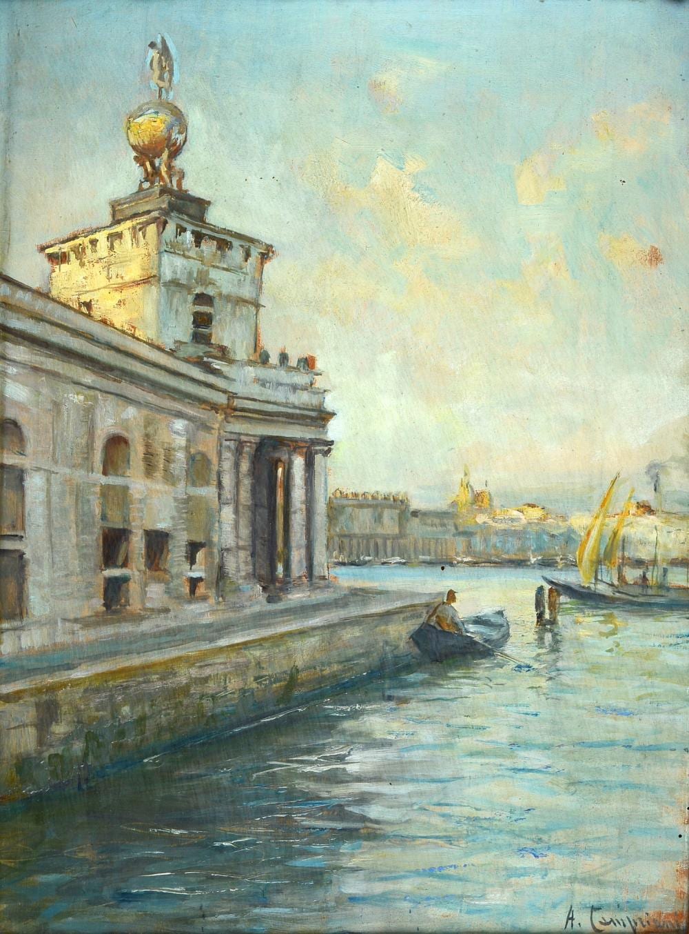 Alceste Campriani comparable auction result: alceste campriani terni 1848 lucca 1933 la punta della dogana