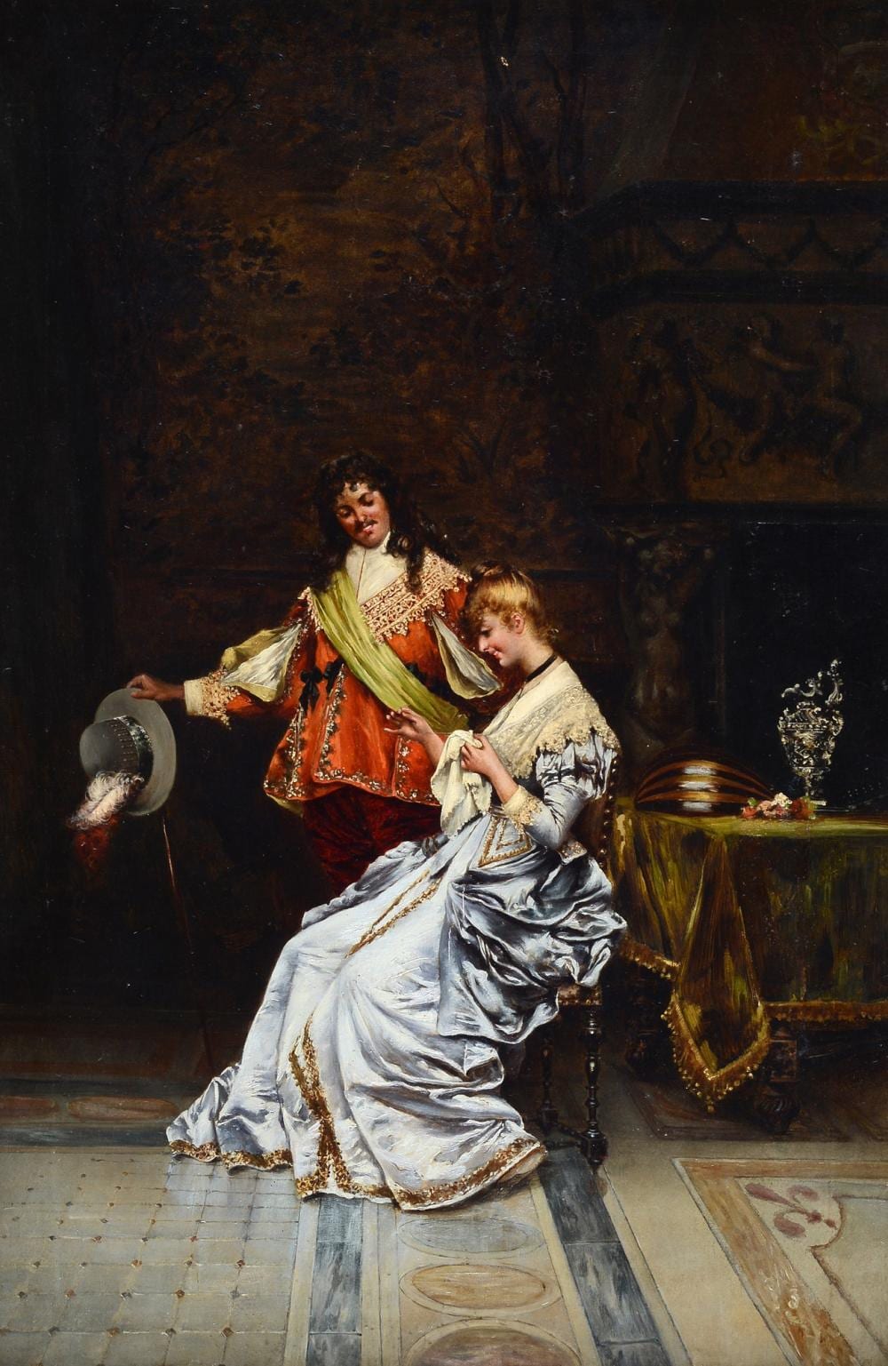 Francesco Vinea comparable auction result: francesco vinea forli 1845 firenze 1902 scena galante