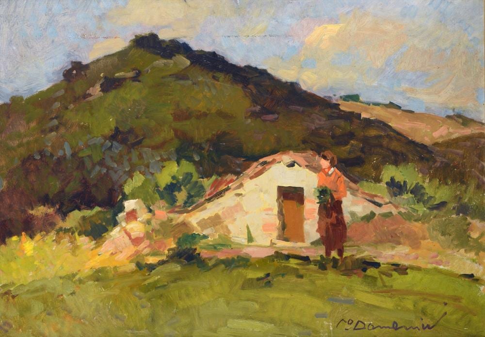 Carlo Domenici comparable auction result: carlo domenici livorno 1898 1981 la capanna 1949