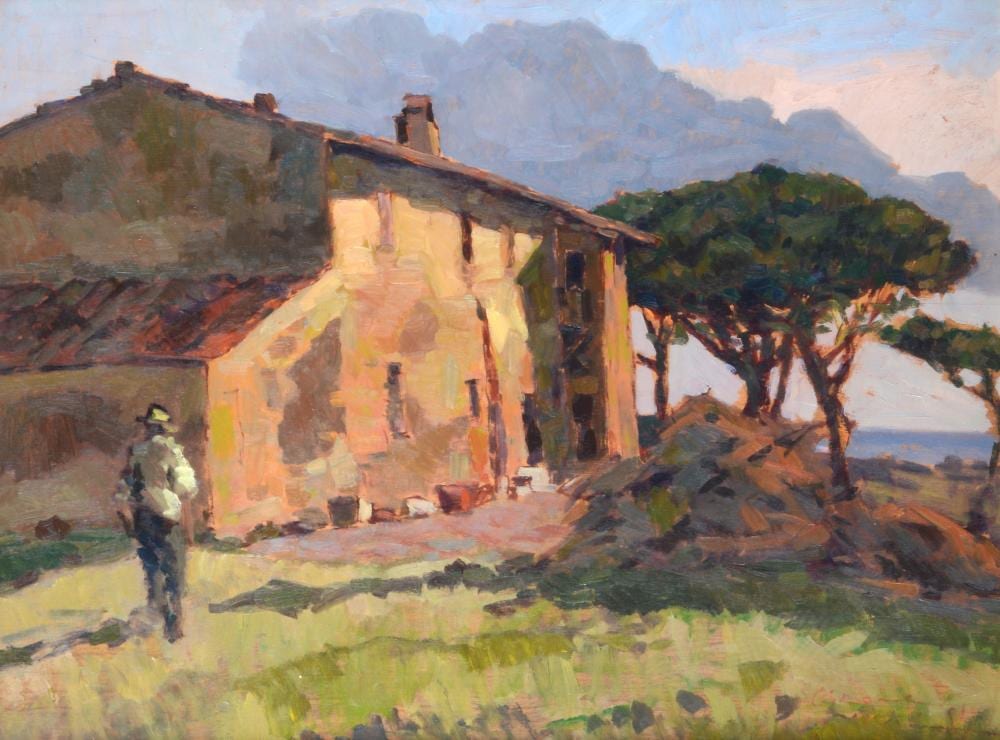 Carlo Domenici comparable auction result: carlo domenici livorno 1898 1981 casolare e figura