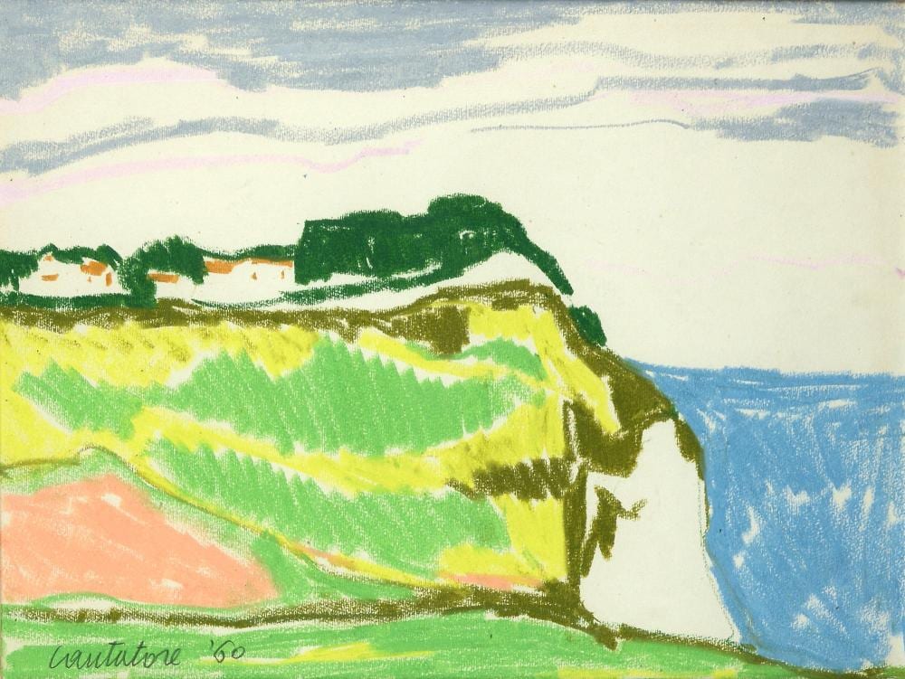 Domenico Cantatore comparable auction result: domenico cantatore ruvo di puglia 1906 parigi 1998 paesaggio 1960
