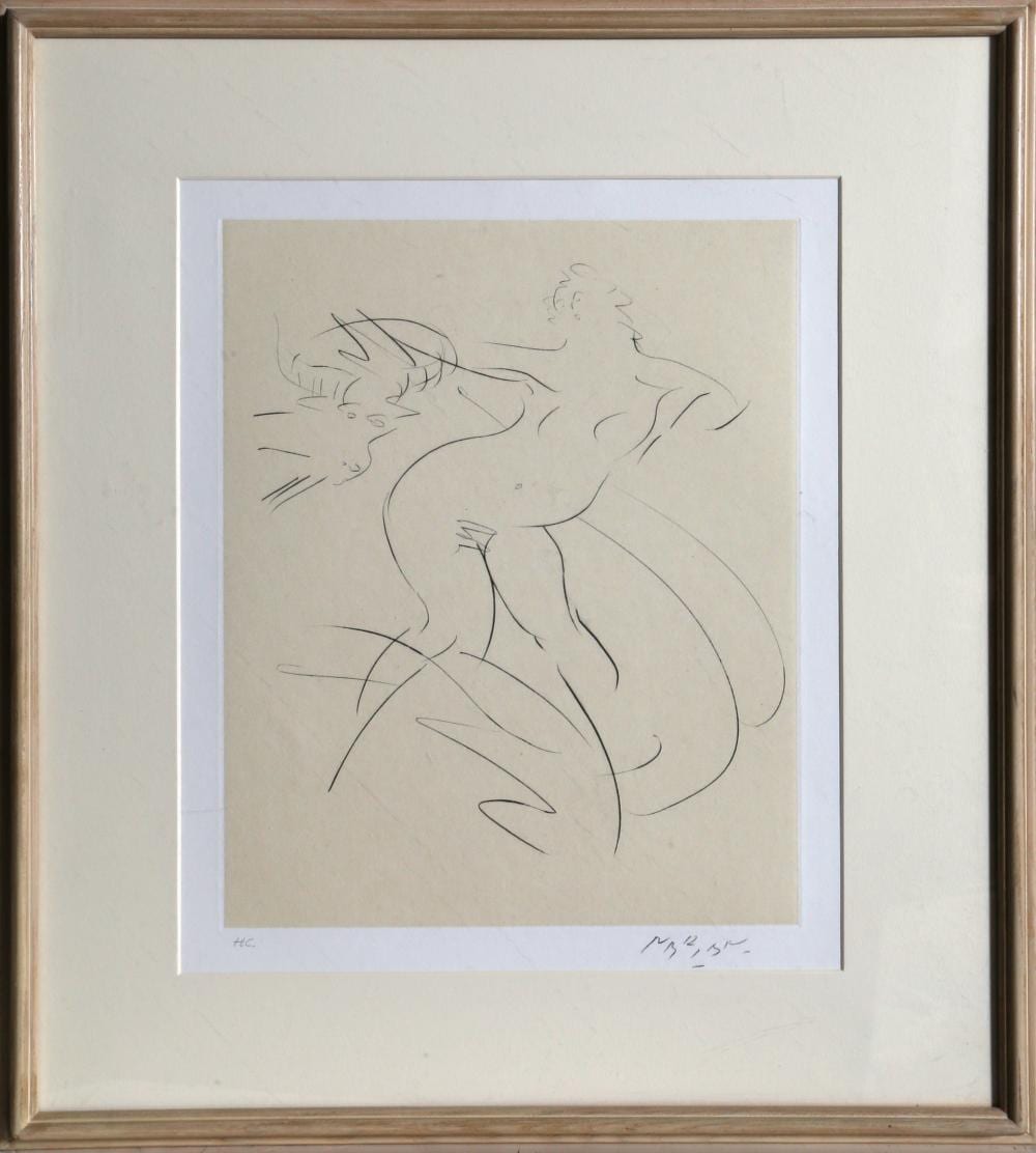 Reuben Nakian comparable auction result: reuben nakian nymph and goat 4 etching