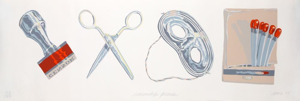Don Nice comparable auction result: don nice censorship lithograph