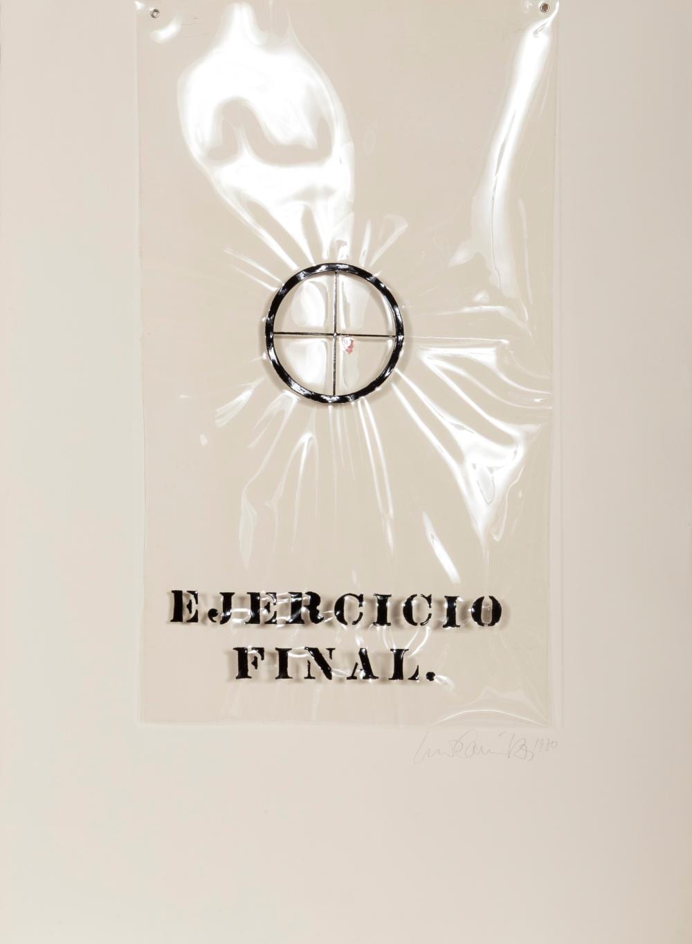 Luis Camnitzer comparable auction result: luis camnitzer ejercicio final intaglio with overlay collage