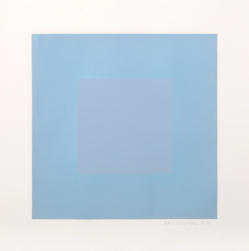 Richard Anuszkiewicz comparable auction result: richard anuszkiewicz winter suite etching