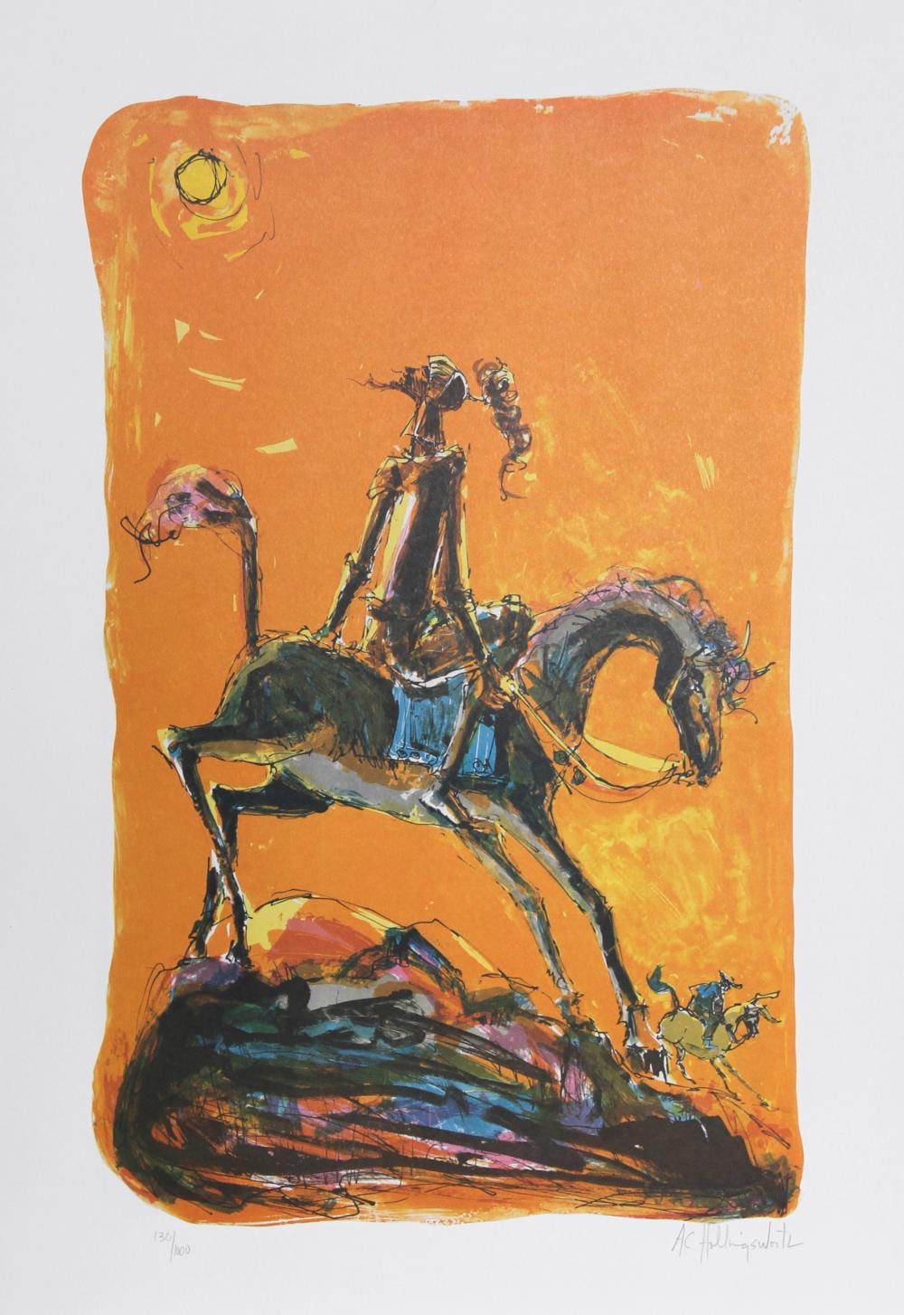 Alvin Carl Hollingsworth comparable auction result: alvin carl hollingsworth don quixote 2 lithograph