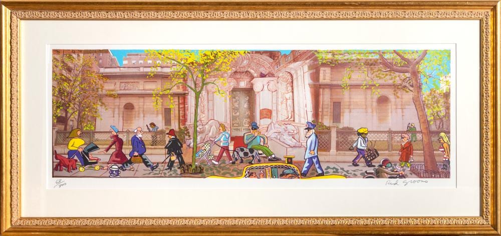 Red Grooms comparable auction result: red grooms pierpont morgan library lithograph