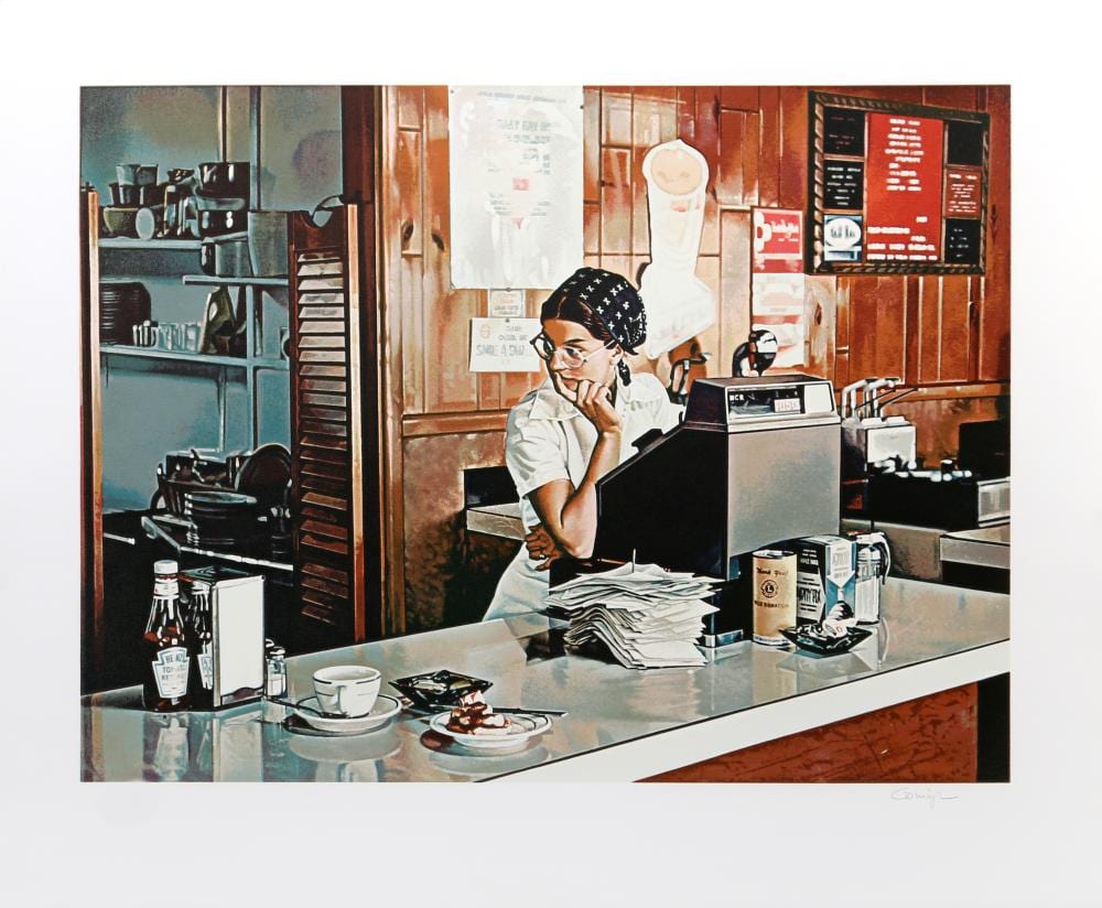 Ralph Goings comparable auction result: ralph goings one eleven diner screenprint
