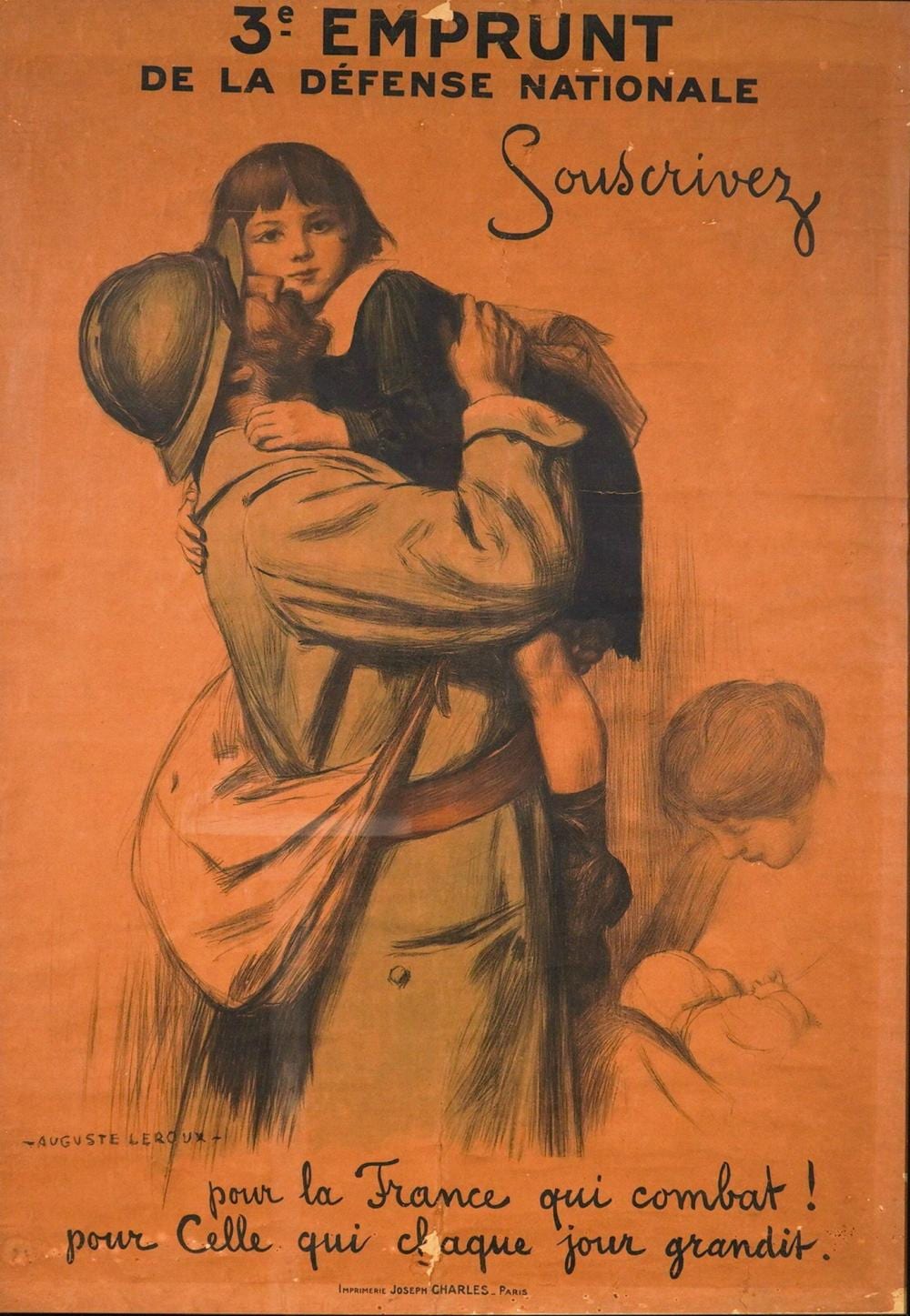 auguste leroux french 1871 1954 wwi french war bond lithographic poster · Lion and Unicorn · 2026-05-20 Jules Marie Auguste Leroux comparable auction result: auguste leroux french 1871 1954 wwi french war bond lithographic poster