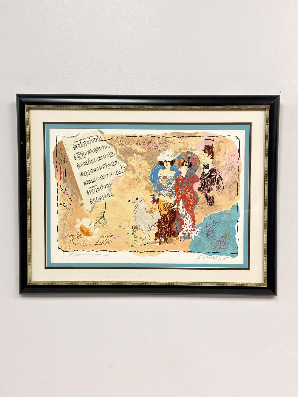 Tanya Wissotzky comparable auction result: tanya wissotzky crimean 1959 2006 and alexander galtchansky crimean 1959 2008 serigraph on paper a little love a little kiss