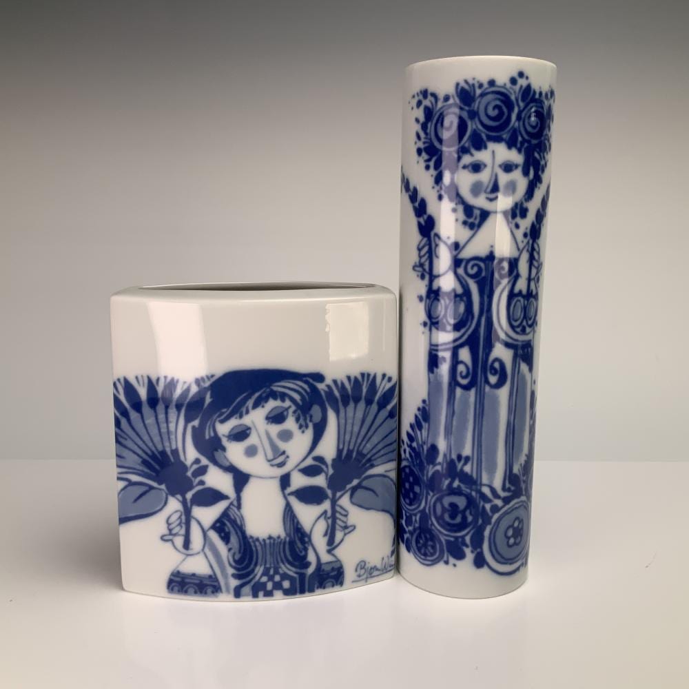 Bjorn Wiinblad comparable auction result: 2pc rosenthal studio line porcelain vases by bjorn wiinblad
