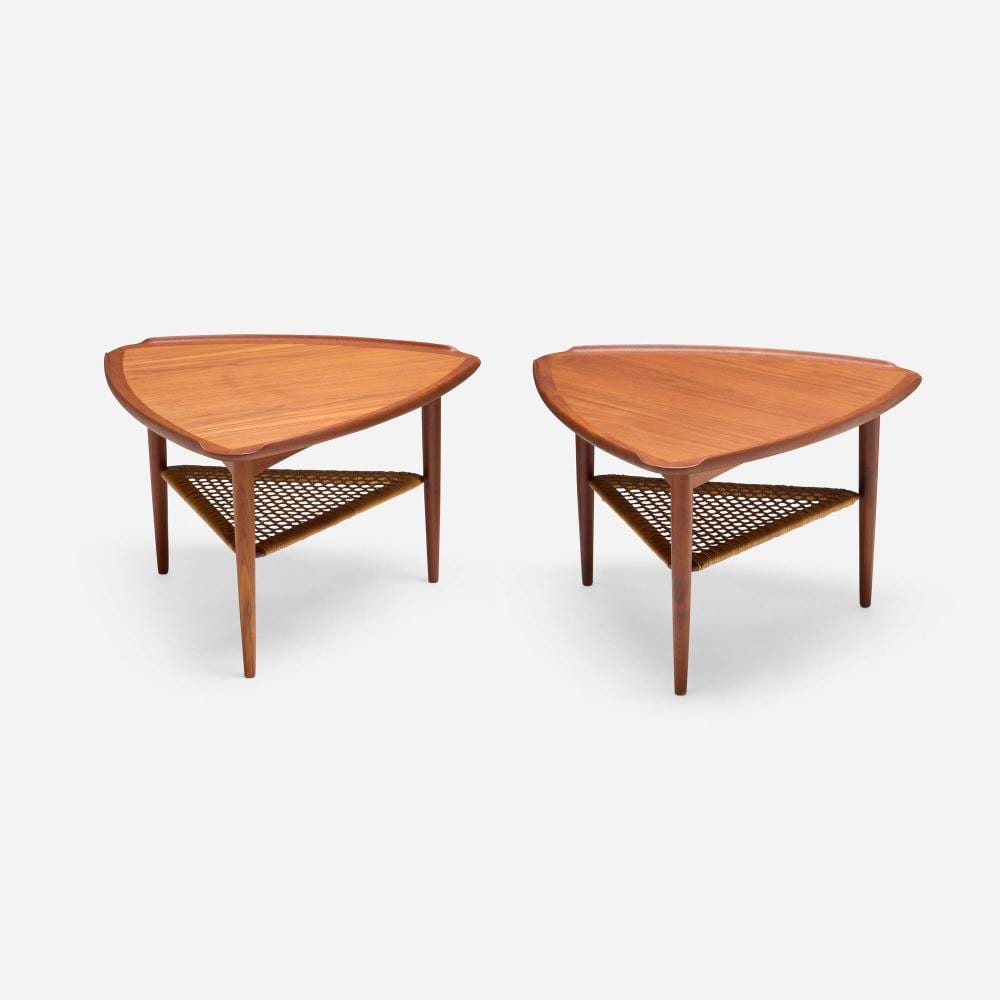Poul Kristian Jupont comparable auction result: poul jensen occasional tables pair