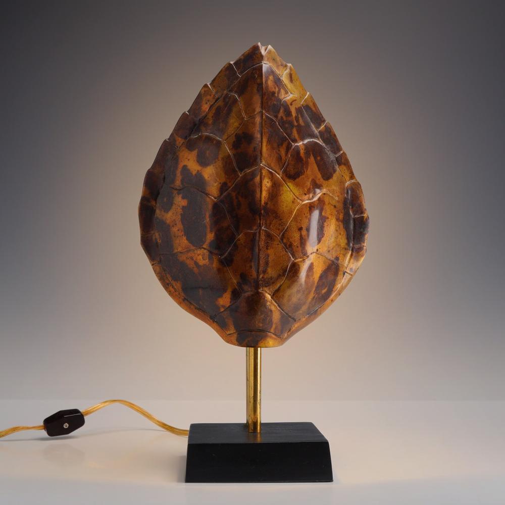 Auction comp thumbnail for Vintage Chapman Brass Turtle Shell Table Lamp (Lion and Unicorn, Lot 19)