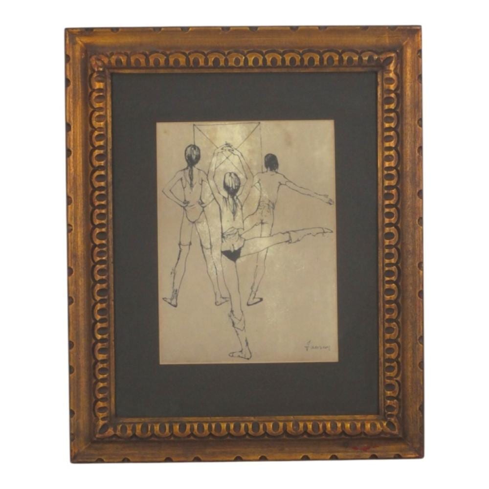 Jean Jansem comparable auction result: jean jansem lithograph three dancers