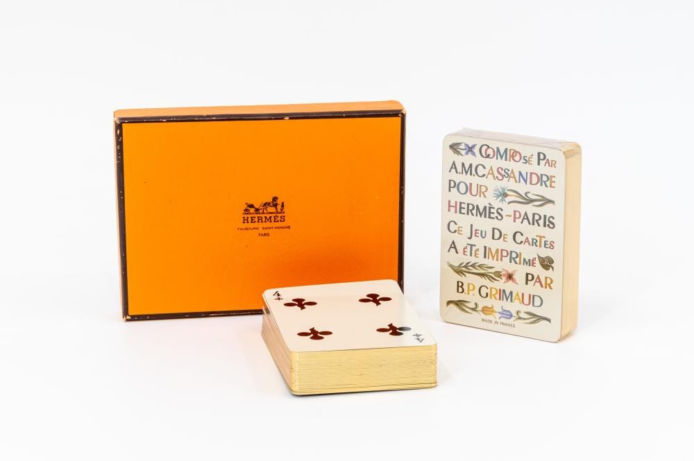 Adolphe Mouron Cassandre comparable auction result: a vintage set of herm s playing cards designed by cassandre