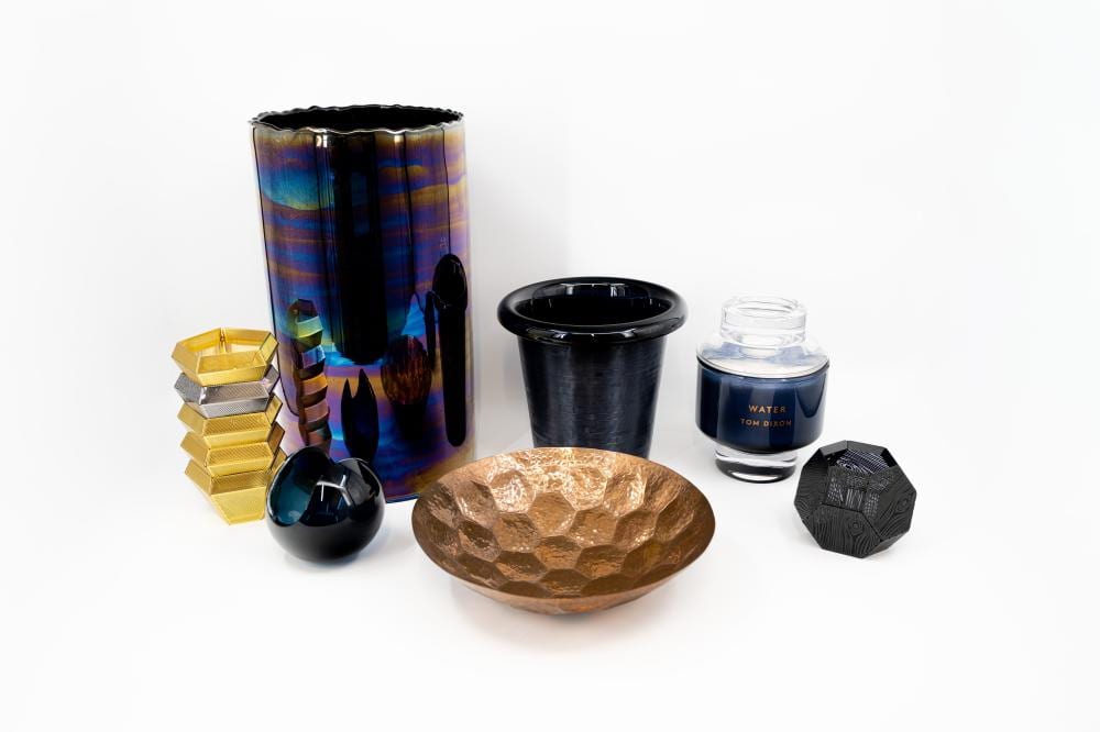 Tom Dixon comparable auction result: a collection of 11 various design objects by tom dixon