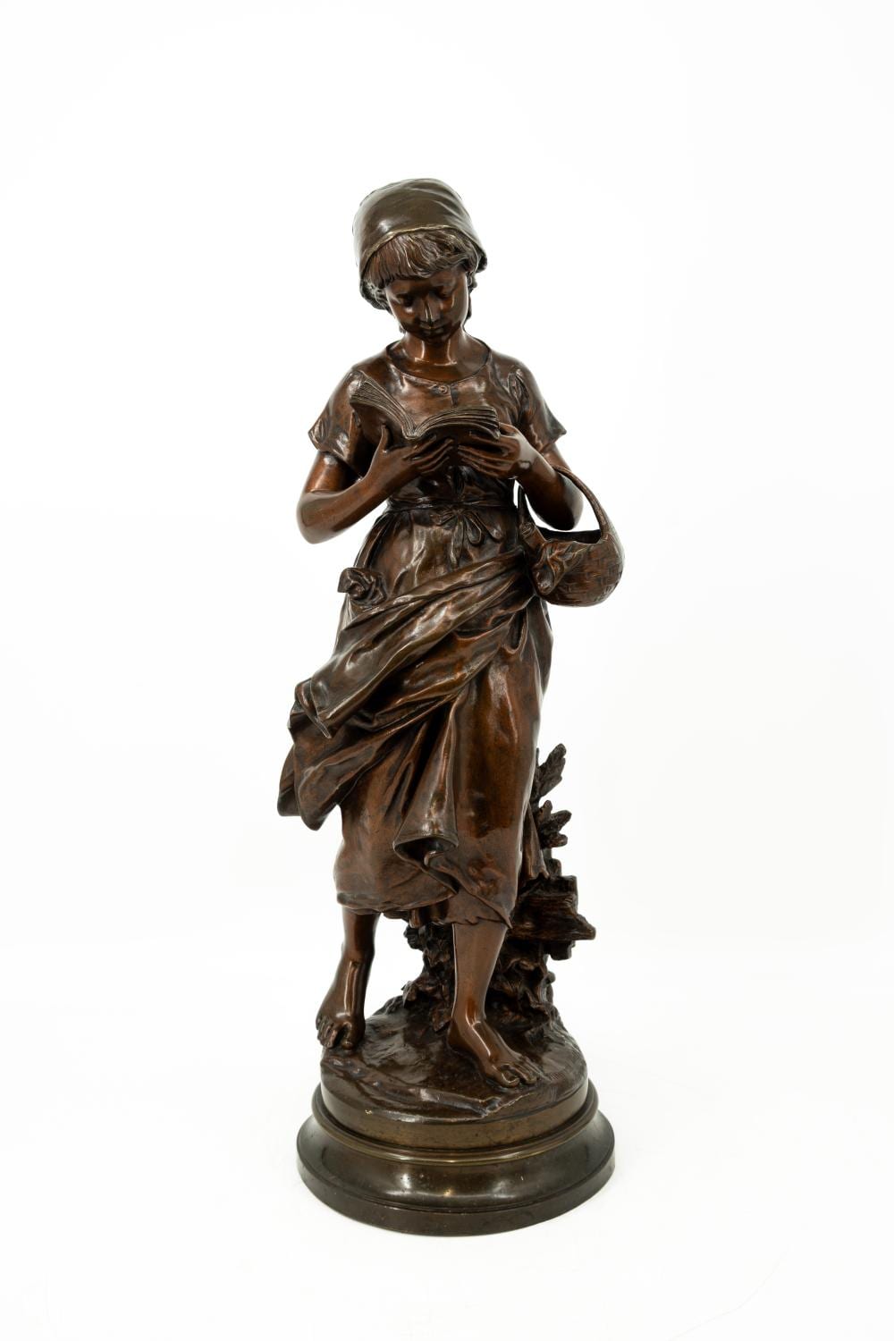 Mathurin Moreau comparable auction result: mathurin moreau 1822 1912 l tudiante an antique french patinated bronze sculpture