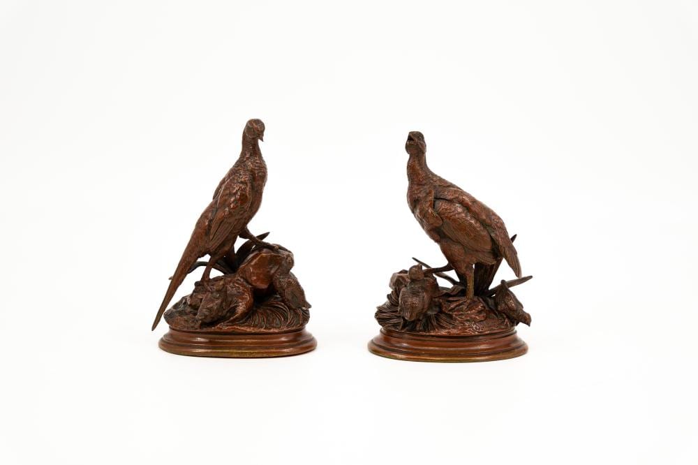 jules moigniez 1835 1894 a charming antique matching pair of patinated bronze animalier sculptures · Ostantix Auctions · 2026-06-03 Jules Moigniez comparable auction result: jules moigniez 1835 1894 a charming antique matching pair of patinated bronze animalier sculptures