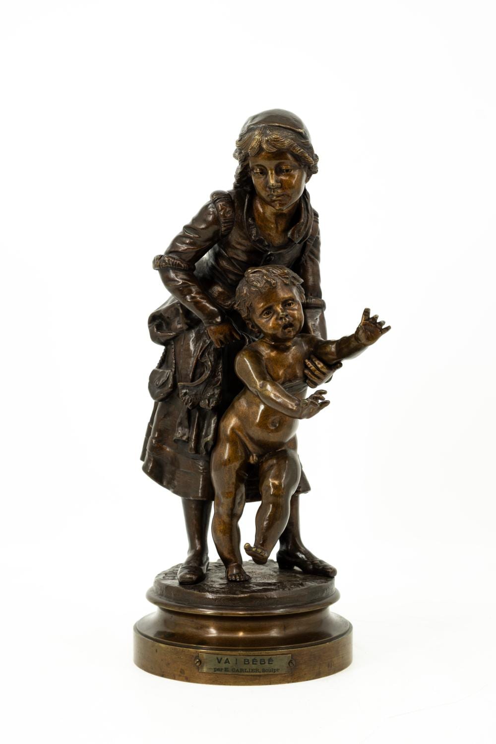 emile carlier 1849 1927 va bebe an antique french patinated bronze sculpture · Ostantix Auctions · 2026-06-03 Emile Carlier comparable auction result: emile carlier 1849 1927 va bebe an antique french patinated bronze sculpture