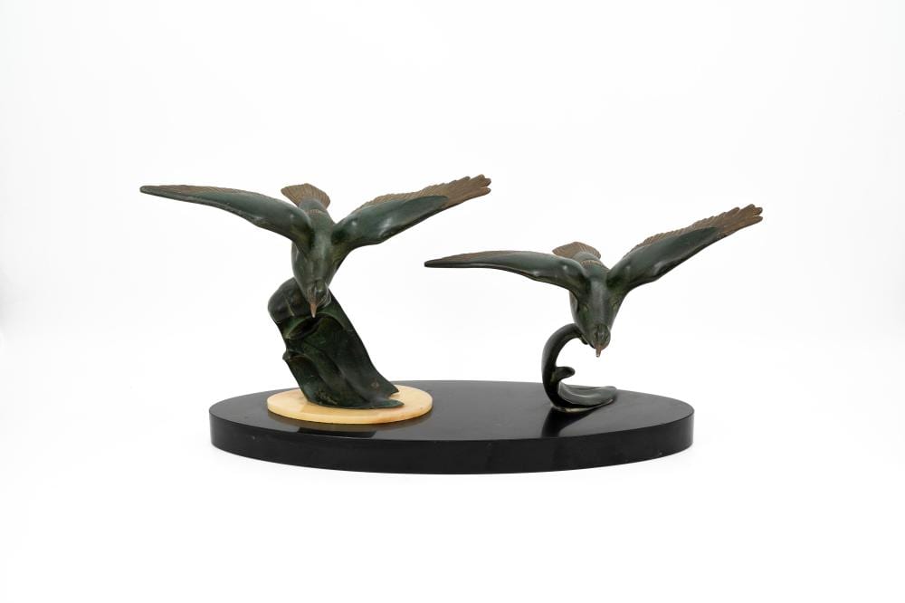 Irénée Rochard comparable auction result: ir n e rochard 1906 1984 an art deco green patinated spelter sculpture