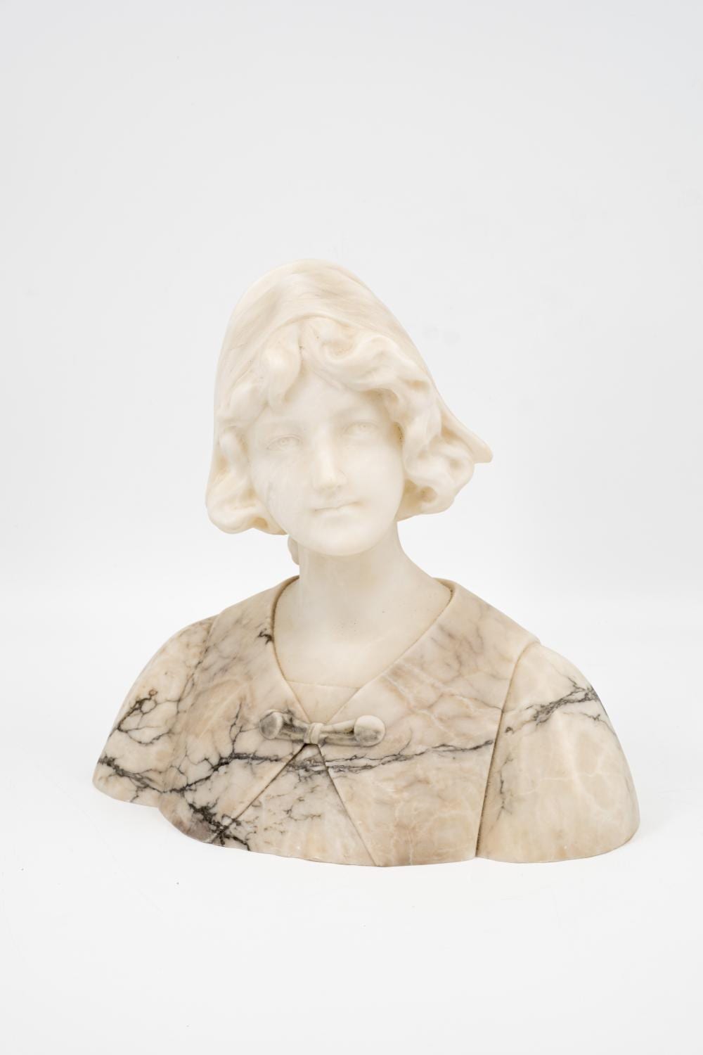 Gustave van Vaerenbergh comparable auction result: gustave van vaerenbergh 1873 1927 an antique carved alabaster marble bust sculpture