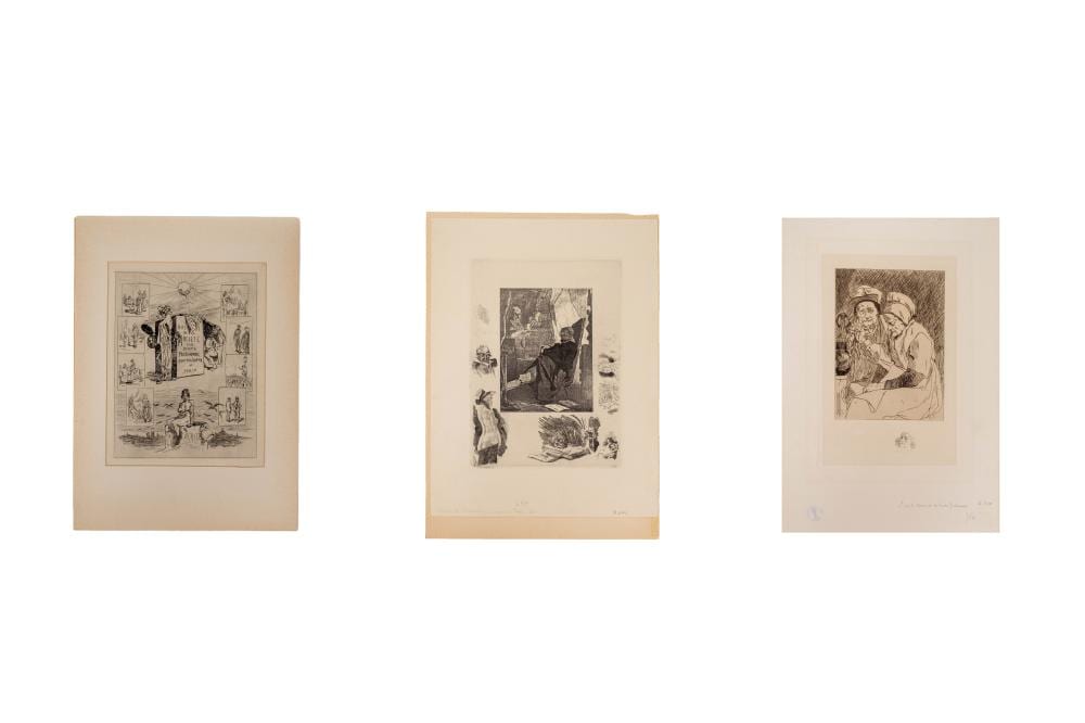 f licien rops 1833 1898 a composed lot of three various and antique etching engravings on paper · Ostantix Auctions · 2026-06-03 Félicien Rops comparable auction result: f licien rops 1833 1898 a composed lot of three various and antique etching engravings on paper