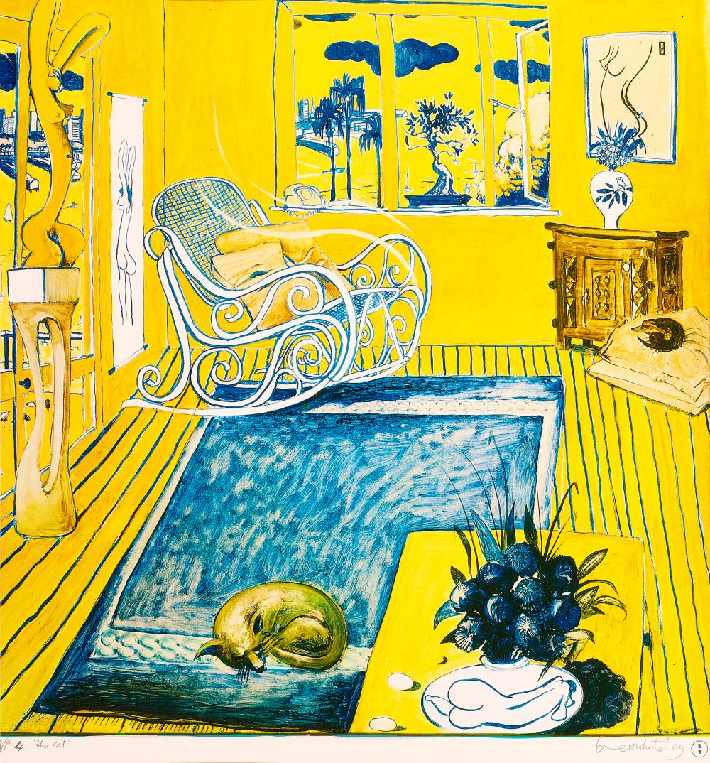 Brett Whiteley comparable auction result: brett whiteley the cat 1980