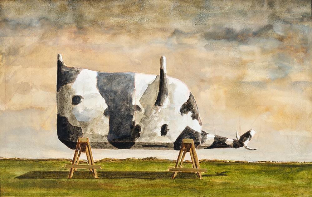 John Kelly comparable auction result: john kelly dobell s cow on trestle 1995