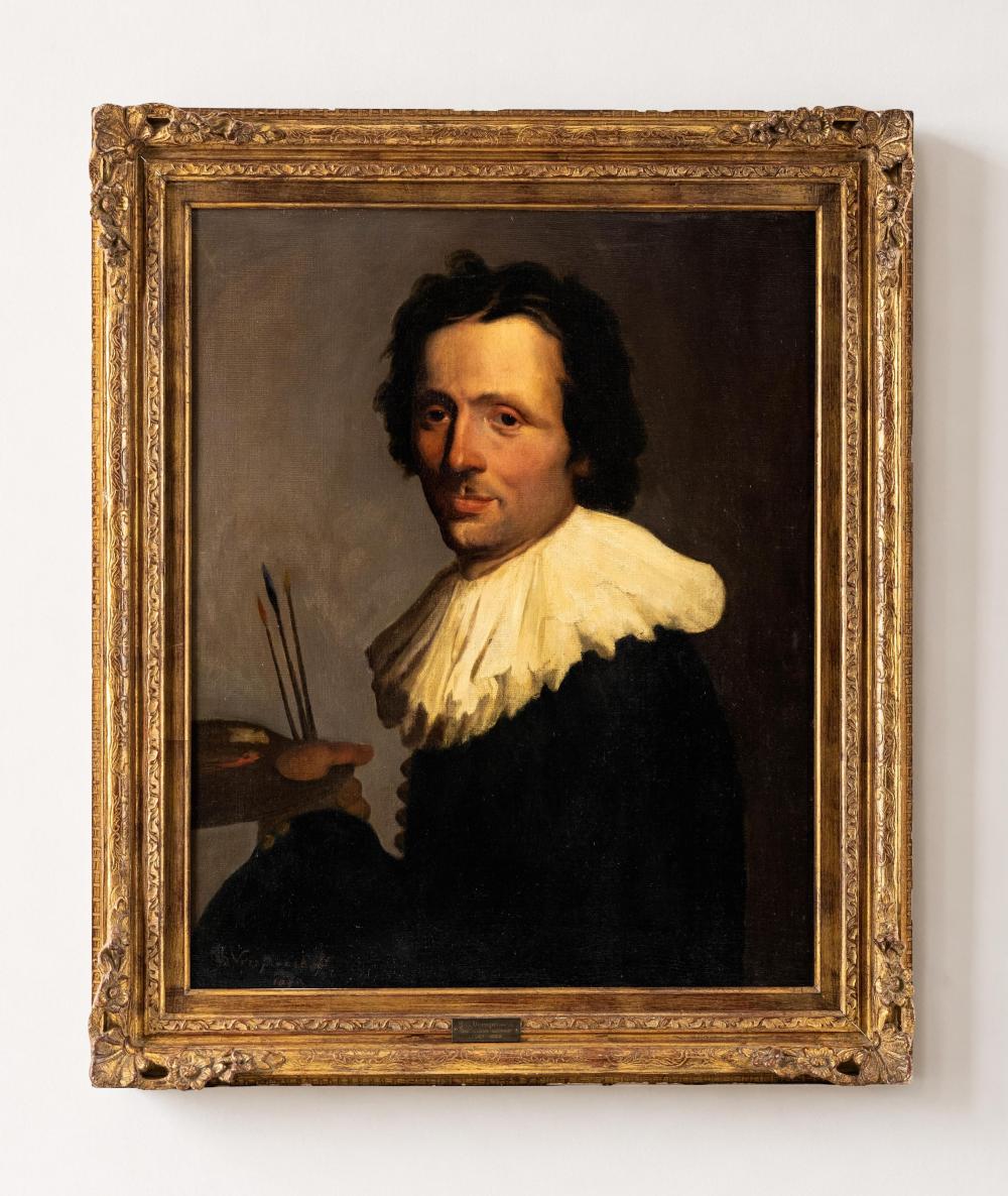 “J. Verspronck” Dated and Signed, 17th Century Oil on Canvas Painting, Portrait of Artist sold by Collective Hudson, LLC, lot 96 — auction record photograph