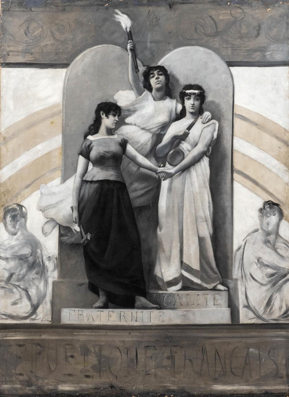 François Lafon comparable auction result: fran ois lafon 1846 1913 attributed french school allegory of the french republic oil painting 19th century