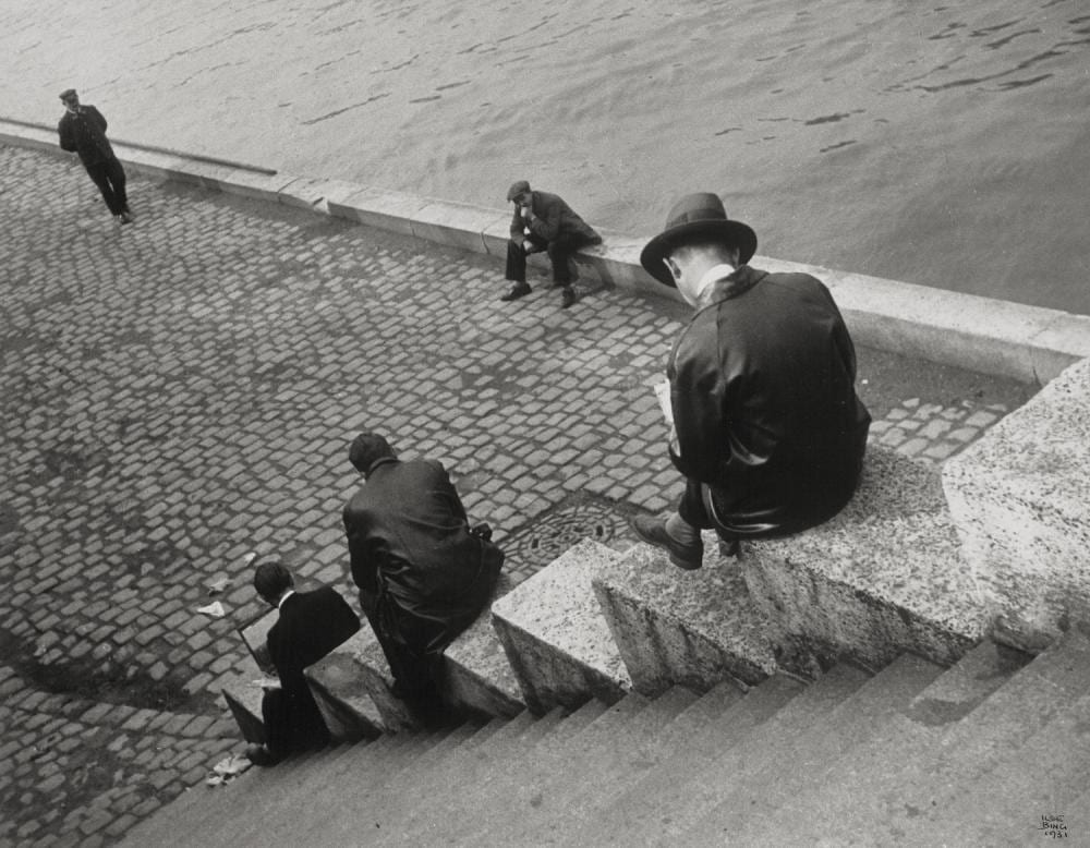 Willis Bing Davis comparable auction result: bing ilse three men on seine steps