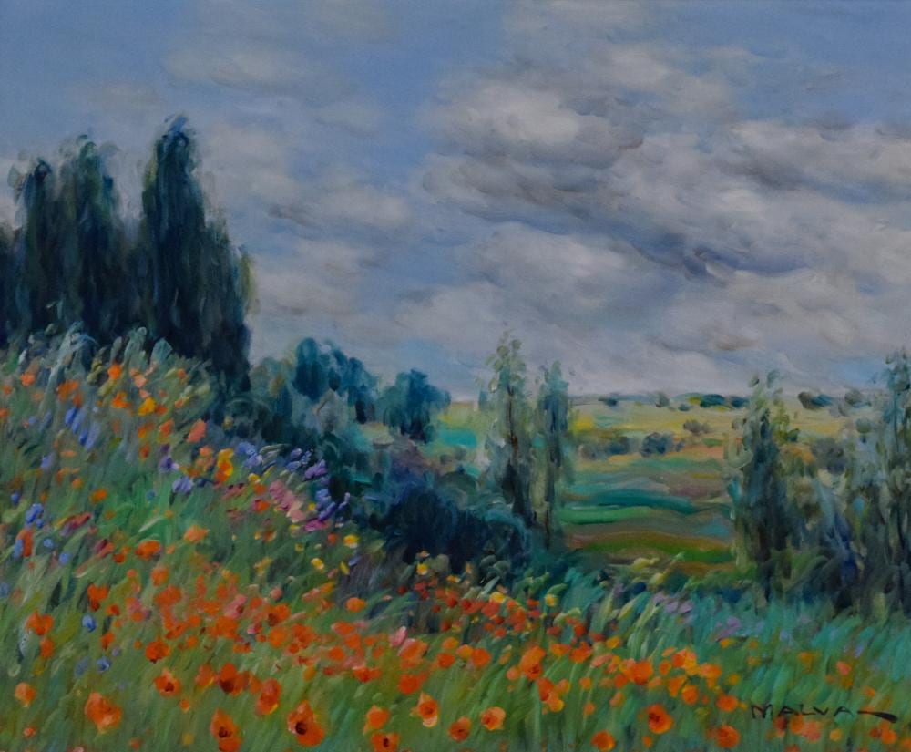 Omar Hamdi Malva comparable auction result: omar hamdi malva oil on canvas impressionist landscape
