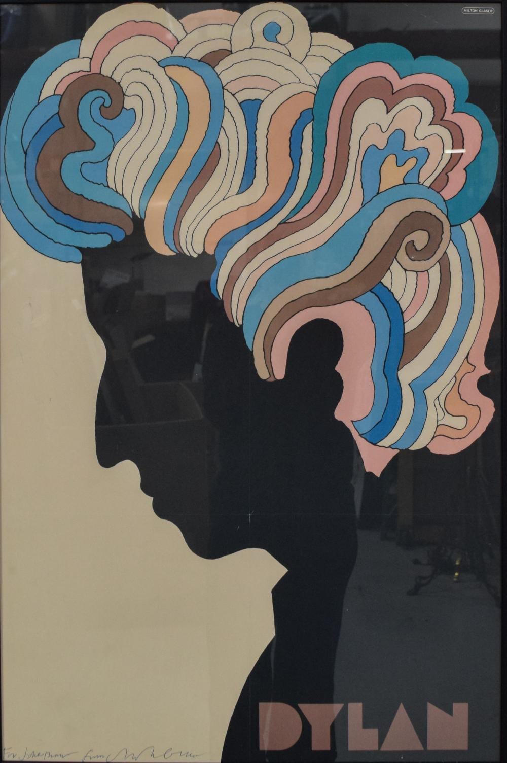 signed milton glaser 1966 offset lithograph bob dylan · Willow Auction House · 2026-06-02 Milton Glaser comparable auction result: signed milton glaser 1966 offset lithograph bob dylan