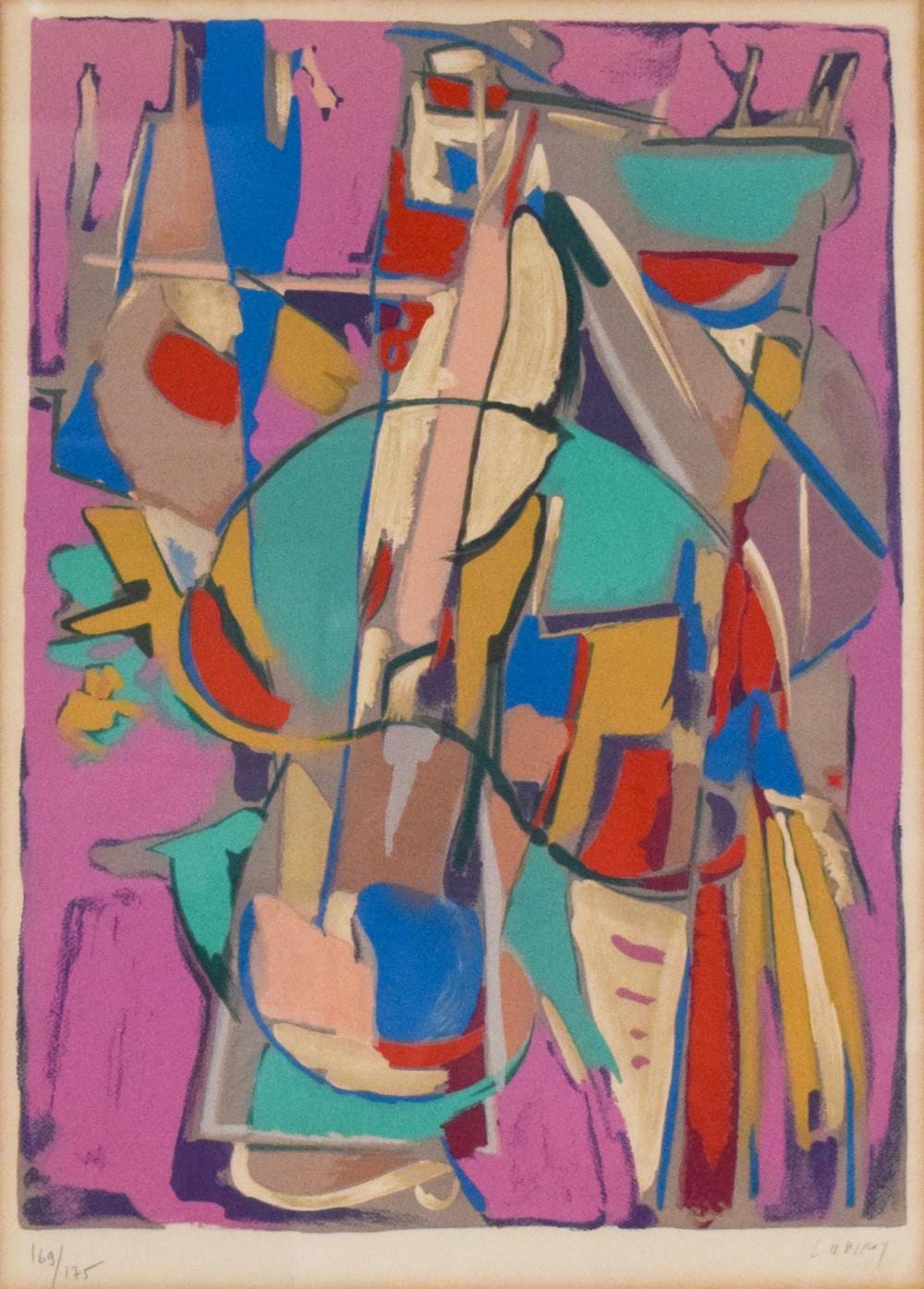 Andrej Michajlovic (Graf) Lanskoj comparable auction result: andr lanskoy lithograph abstract composition
