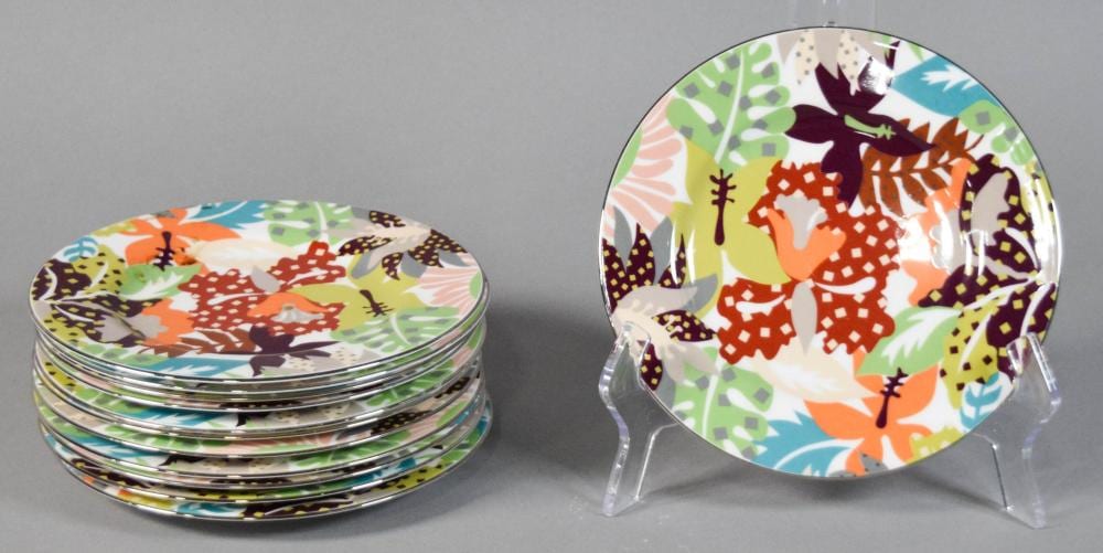 Richard Ginori comparable auction result: 12 richard ginori for missoni home tropical porcelain salad plates