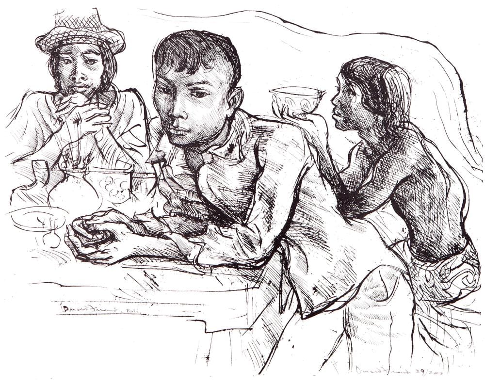Donald Stuart Leslie Friend; Boys at the Table comparable sale