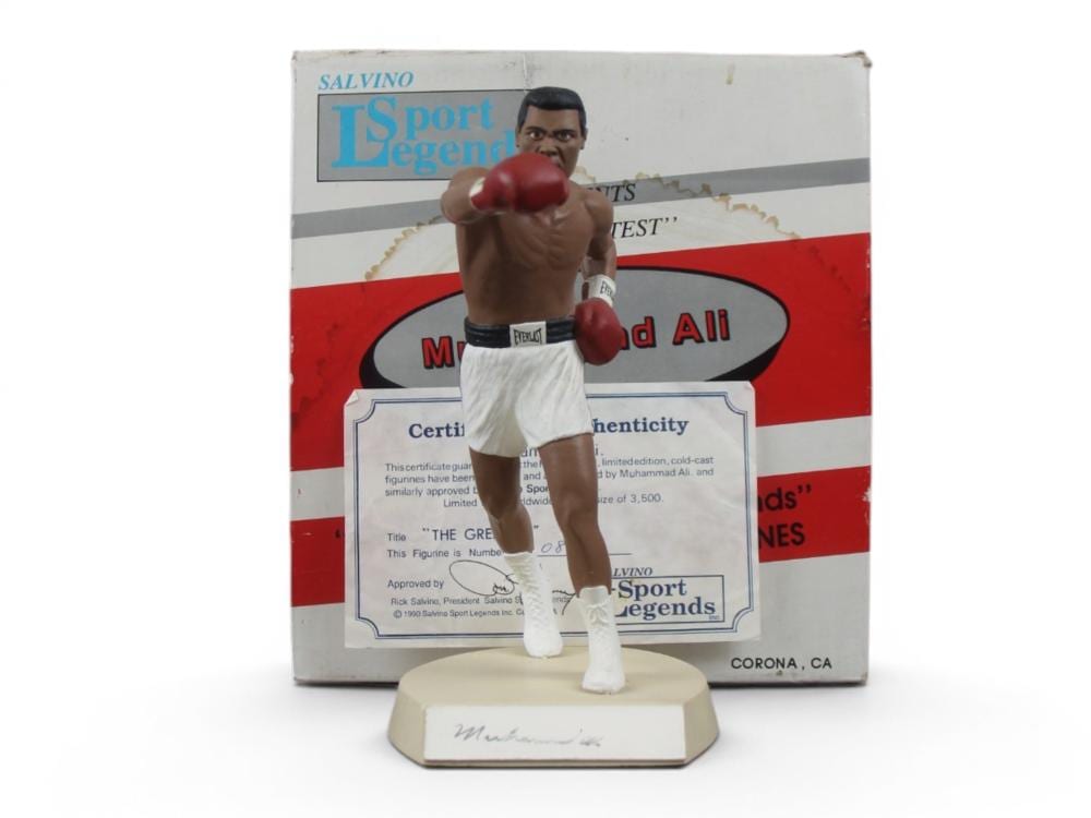 Muhammad Ali comparable auction result: muhammad ali signed salvino figurine